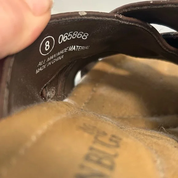 Vintage Chunky heel slide on brown Y2K 1990’s platform sandals by fashion bug - Picture 10 of 11